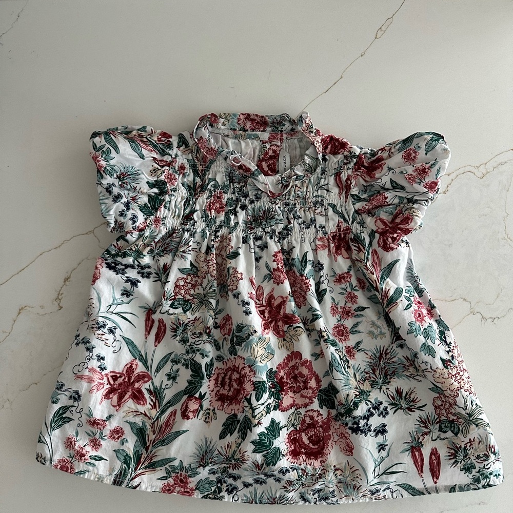 Janie and Jack 4T Floral Smocked Top